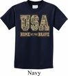 USA Home of the Brave Kids Shirt