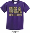 USA Home of the Brave Kids Shirt