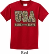 USA Home of the Brave Kids Shirt