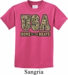 USA Home of the Brave Kids Shirt