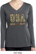 USA Home of the Brave Ladies Dry Wicking Long Sleeve Shirt