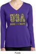USA Home of the Brave Ladies Dry Wicking Long Sleeve Shirt