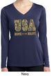 USA Home of the Brave Ladies Dry Wicking Long Sleeve Shirt
