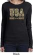 USA Home of the Brave Ladies Long Sleeve Shirt