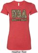 USA Home of the Brave Ladies Longer Length Shirt