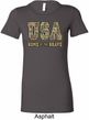 USA Home of the Brave Ladies Longer Length Shirt