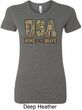 USA Home of the Brave Ladies Longer Length Shirt