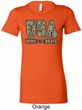USA Home of the Brave Ladies Longer Length Shirt
