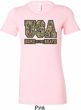 USA Home of the Brave Ladies Longer Length Shirt