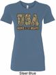 USA Home of the Brave Ladies Longer Length Shirt