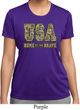 USA Home of the Brave Ladies Moisture Wicking Shirt