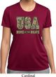 USA Home of the Brave Ladies Moisture Wicking Shirt