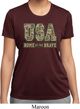 USA Home of the Brave Ladies Moisture Wicking Shirt