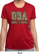 USA Home of the Brave Ladies Moisture Wicking Shirt