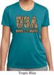 USA Home of the Brave Ladies Moisture Wicking Shirt