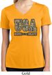 USA Home of the Brave Ladies Moisture Wicking V-neck Shirt
