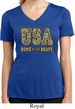 USA Home of the Brave Ladies Moisture Wicking V-neck Shirt