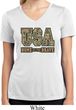 USA Home of the Brave Ladies Moisture Wicking V-neck Shirt
