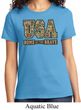 USA Home of the Brave Ladies Shirt