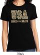 USA Home of the Brave Ladies Shirt