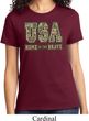 USA Home of the Brave Ladies Shirt