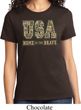 USA Home of the Brave Ladies Shirt