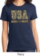USA Home of the Brave Ladies Shirt