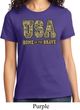 USA Home of the Brave Ladies Shirt