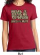 USA Home of the Brave Ladies Shirt