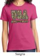 USA Home of the Brave Ladies Shirt