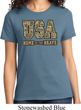 USA Home of the Brave Ladies Shirt