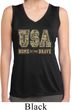 USA Home of the Brave Ladies Sleeveless Moisture Wicking Shirt