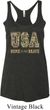 USA Home of the Brave Ladies Tri Blend Racerback Tank Top