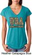USA Home of the Brave Ladies Tri Blend V-Neck Shirt