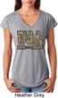 USA Home of the Brave Ladies Tri Blend V-Neck Shirt