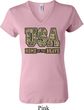 USA Home of the Brave Ladies V-neck Shirt