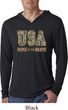 USA Home of the Brave Lightweight Hoodie Shirt