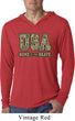 USA Home of the Brave Lightweight Hoodie Shirt