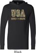 USA Home of the Brave Lightweight Hoodie Tee