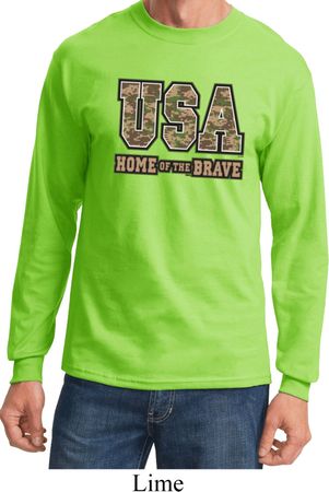 USA Home of the Brave Long Sleeve Shirt