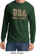 USA Home of the Brave Long Sleeve Shirt
