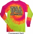 USA Home of the Brave Long Sleeve Tie Dye Shirt