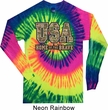 USA Home of the Brave Long Sleeve Tie Dye Shirt