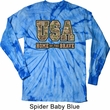 USA Home of the Brave Long Sleeve Tie Dye Shirt