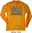USA Home of the Brave Long Sleeve Tie Dye Shirt