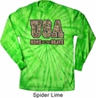 USA Home of the Brave Long Sleeve Tie Dye Shirt