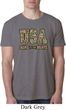 USA Home of the Brave Mens Burnout Shirt