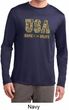 USA Home of the Brave Mens Dry Wicking Long Sleeve Shirt
