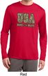 USA Home of the Brave Mens Dry Wicking Long Sleeve Shirt