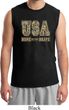 USA Home of the Brave Mens Muscle Shirt